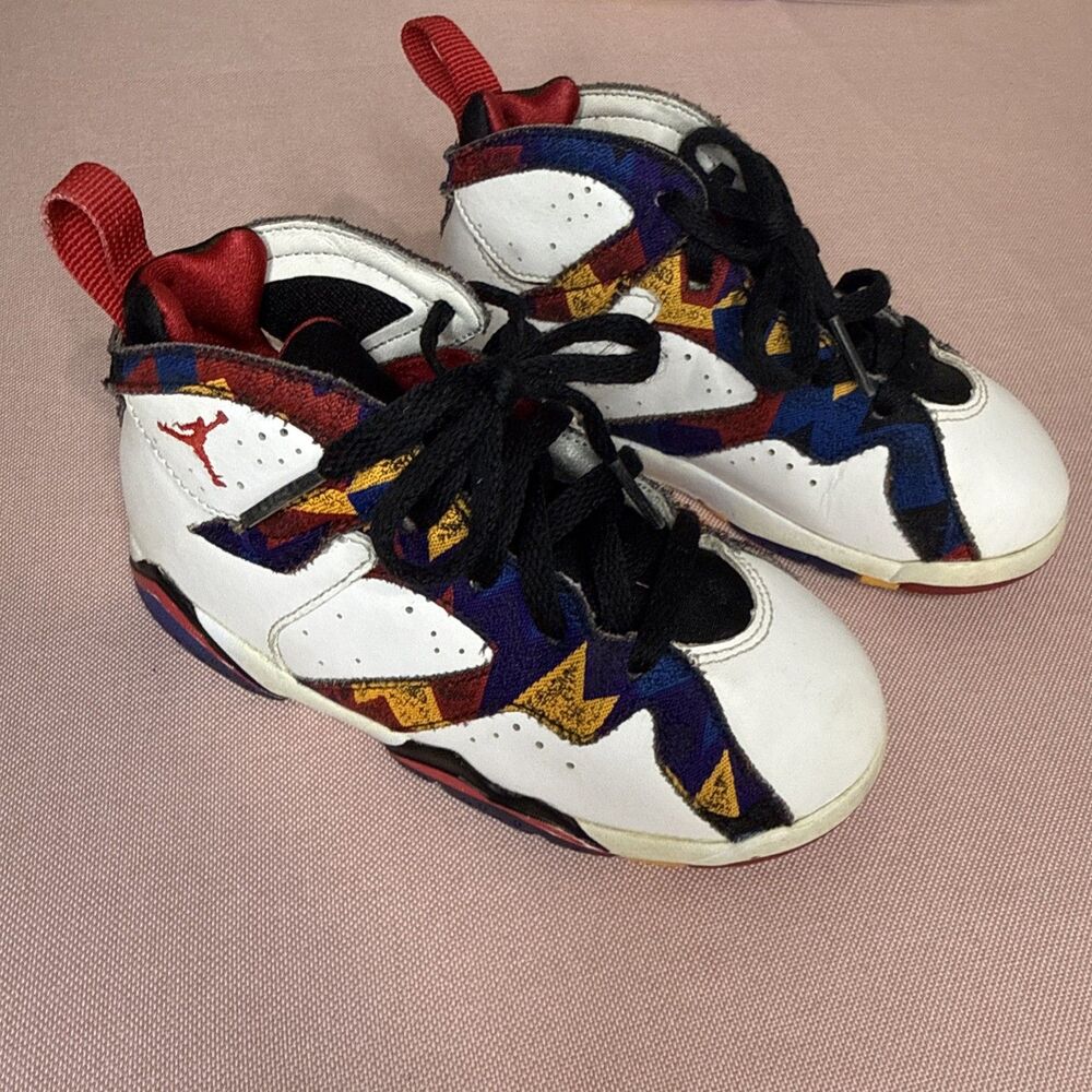 AIR JORDAN SHOES 304772-142 10C VII 7 RETRO UGLY SWEATER TODDLER NOTHING BUT NET